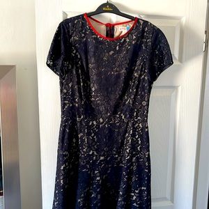 Lace navy blue dress